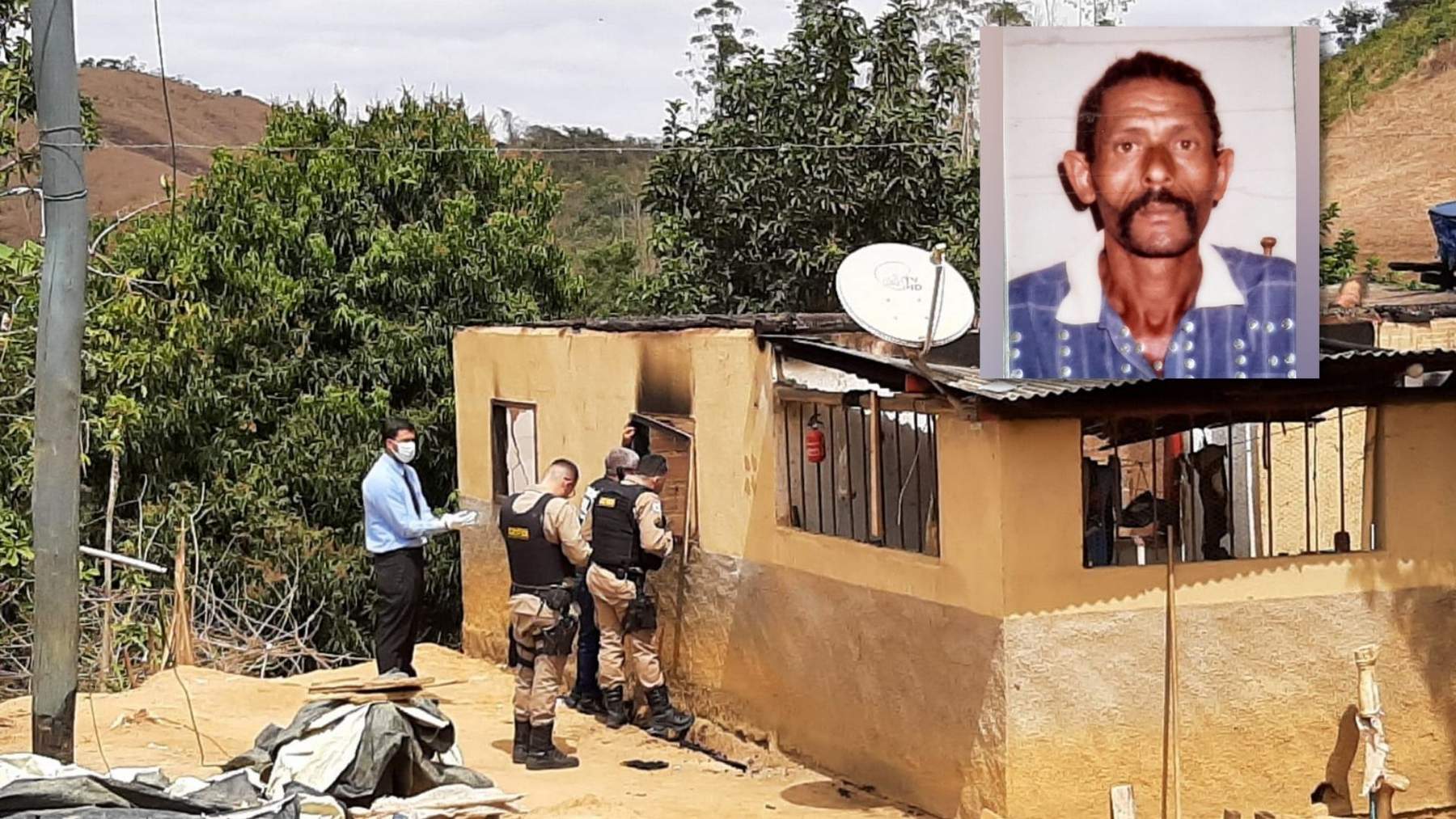 Morador de Santana do Manhuaçu morre após casa pegar fogo