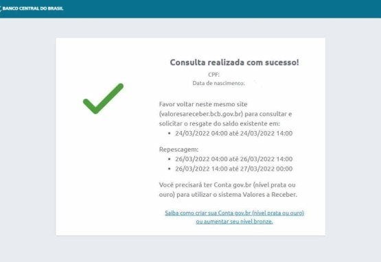 Para quem não teve valor ‘esquecido’ nos bancos nesta segunda, poderá tentar de novo em maio