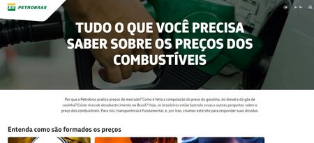 Petrobras lança novo site sobre preços de combustíveis